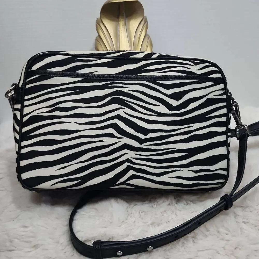 Michael Michael Kors Jet Set Large East West Crossbody bag in a zebra animal pri